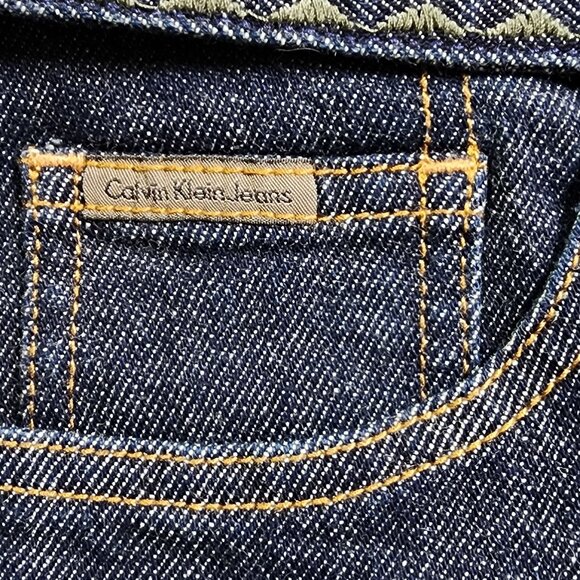 Calvin Klein Womens Low Rise Bootcut Jeans Size 2 Stretch Denim Dark Wash New - Picture 8 of 10